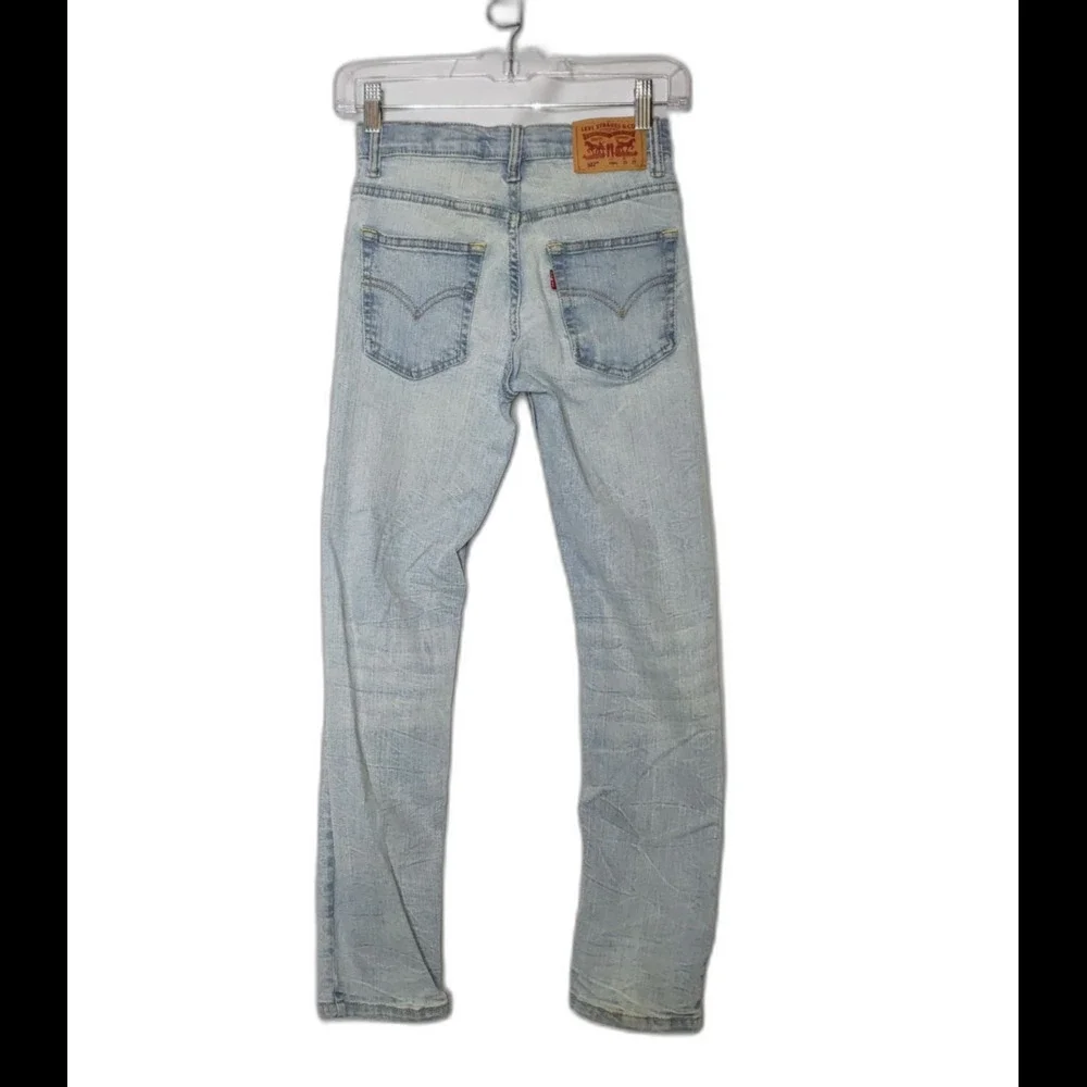 Levis 502 Jeans Girls 10 Regular 25x25 Light Blue Denim Regular Taper Stretch